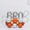 Gift Best Bro Brown & Silver Balloon Bouquet for Rakhi