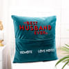 Shop Best Husband Ever - Personalized Velvet Pocket Cushion - Blue