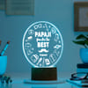 Gift Best Papa Ji Personalized Wooden Finish Base LED Lamp