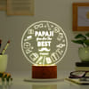 Best Papa Ji Personalized Wooden Finish Base LED Lamp