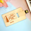 Gift Best Papa Personalised Wooden Pen Drive