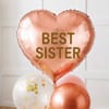 Buy Best Sister Ever Rose Gold Balloon Arrangement