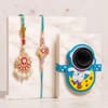 Bhaiya Bhabhi Meena Lotus Rakhi & Kids LED Astronaut Rakhi Online