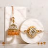 Gift Bhaiya Bhabhi Rakhi Set with Kaju Katli