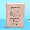 Buy Bhaiya Bhabhi Rakhi with Wooden Plaque