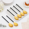 Big Black And Gold Spoon - Set Of 6 Online