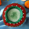 Buy Big Clay Diya with Wax and Glitter Stone Work