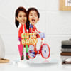 Gift Big Sis Small Bro  Personalized Caricature