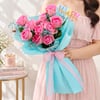 Birthday Aqua Rose Bouquet