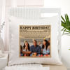 Gift Birthday Bulletin Personalized Cushion