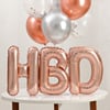 Buy Birthday Elegance Rose Gold & Silver Balloon Bouquet