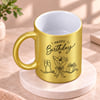 Buy Birthday Flowers Personalized Gold Mug