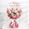 Gift Birthday Rose Bouquet and Caramel Cake Combo