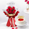 Birthday Rose & Cake Combo