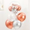 Buy Birthday Sparkle Rose Gold And Silver Balloon Arrangement