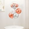 Birthday Sparkle Rose Gold And Silver Balloon Arrangement Online