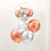 Gift Birthday Sparkle Rose Gold & Silver Balloon Bouquet