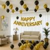 Black And Gold Anniversary Balloon Decoration Online