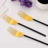 Gift Black And Gold Fork - Set Of 6