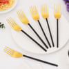 Black And Gold Fork - Set Of 6 Online