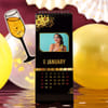 Black Hued Personalized Desk Calendar Online