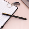 Gift Black pen with gold & silver plated blue ink refill ball Pen