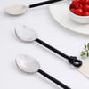 Gift Black Stainless Steel Spoon - Big - Set Of 6