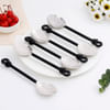 Buy Black Stainless Steel Spoon - Big - Set Of 6