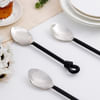 Gift Black Stainless Steel Spoon - Small - Set Of 6