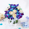 Buy Blend Of Purity Roses And Orchid Arrangement