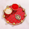 Buy Blessed Bonds Rakhi Hamper with Traditional Thali