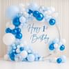 Blissful Blue And White First Birthday Decor Online