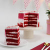 Shop Blissful Red Velvet Cake With Pink Gerberas Bouquet