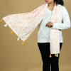 Gift Block Printed Cotton Stole with Tassels