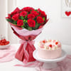 Blooming Love with Strawberry Cake