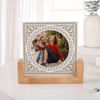 Blossoming Love Personalized Acrylic Frame With Wooden Base Online