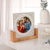 Gift Blossoming Love Personalized Acrylic Frame With Wooden Base