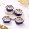 Gift Blue Ceramic Diya - Set of 4