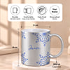 Gift Blue Design Personalized Silver Mug