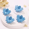 Gift Blue Lotus Diya - Set of 4