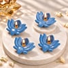 Blue Lotus Diya - Set of 4