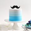 Blue Ombre Moustache Cake (500 g) Online