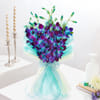 Buy Blue Orchids & Hazelnut Cake Birthday Combo
