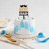 Gift Blue Petals Father's Day Cake (300 Gms)