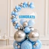 Buy Blue & Silver Congrats Balloon Arrangement