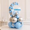 Shop Blue & Silver Congrats Balloon Arrangement