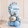 Shop Blue & Silver Congratulations Balloon Bouquet