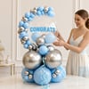 Blue & Silver Congratulations Balloon Bouquet