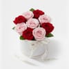 Gift Blush And Crimson Valentine's Day Rose Box