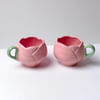 Gift Blush In Blooms Tulip Mugs - Set Of 2